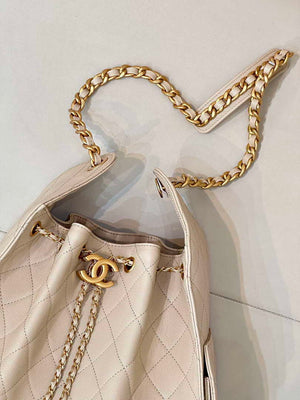 Chanel AS5311 Large Hobo Shiny Calfskin & Gold-Tone Metal Apricot - Default Title - View 2
