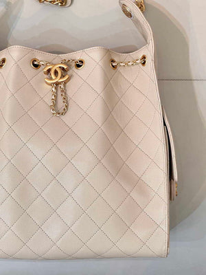 Chanel AS5311 Large Hobo Shiny Calfskin & Gold-Tone Metal Apricot - Default Title - View 5