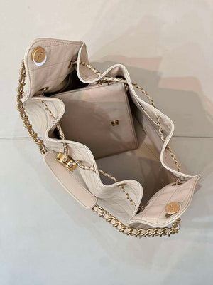 Chanel AS5311 Large Hobo Shiny Calfskin & Gold-Tone Metal Apricot - Default Title - View 10