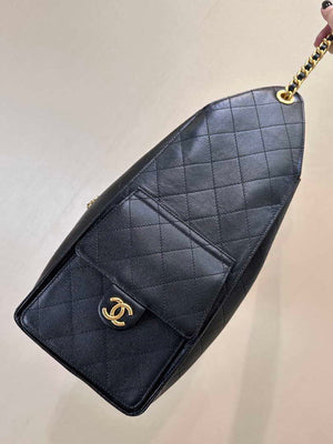 Chanel AS5311 Large Hobo Shiny Calfskin & Gold-Tone Metal Black - Default Title - View 4