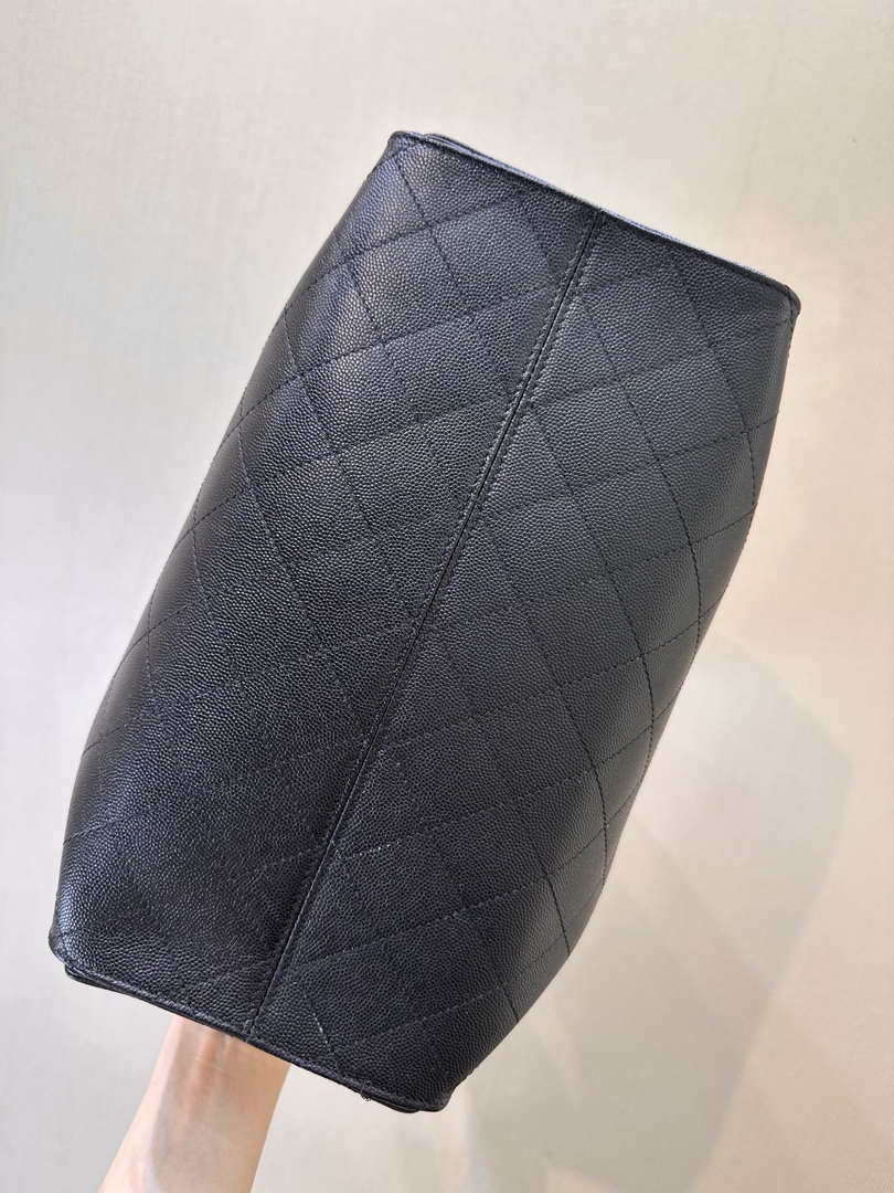 Chanel AS5311 Large Hobo Shiny Calfskin & Gold-Tone Metal Black