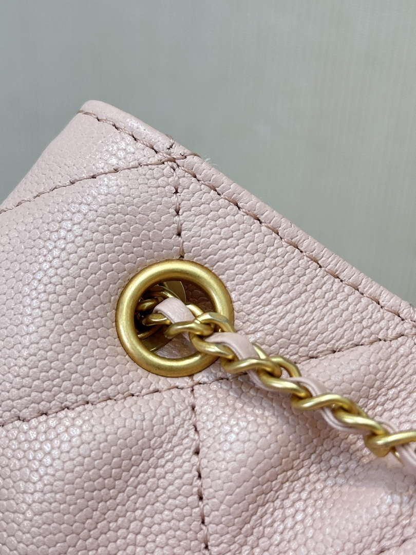 Chanel AS5311 Large Hobo Shiny Calfskin & Gold-Tone Metal Pink
