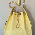 Chanel AS5311 Large Hobo Shiny Calfskin & Gold-Tone Metal Yellow - Default Title - View 1