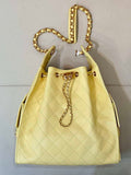 Chanel AS5311 Large Hobo Shiny Calfskin & Gold-Tone Metal Yellow