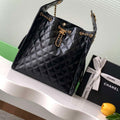 Chanel AS5311 Large Hobo Shiny Lambskin & Gold-Tone Metal Black - Default Title - View 1