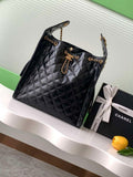 Chanel AS5311 Large Hobo Shiny Lambskin & Gold-Tone Metal Black