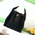 Chanel AS5311 Large Hobo Suede & Gold-Tone Metal Black - Default Title - View 1
