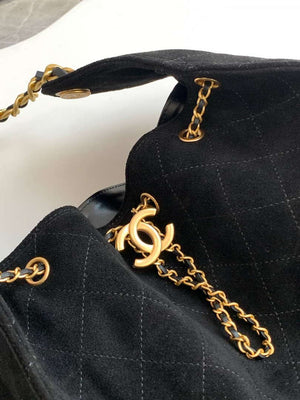Chanel AS5311 Large Hobo Suede & Gold-Tone Metal Black - Default Title - View 5