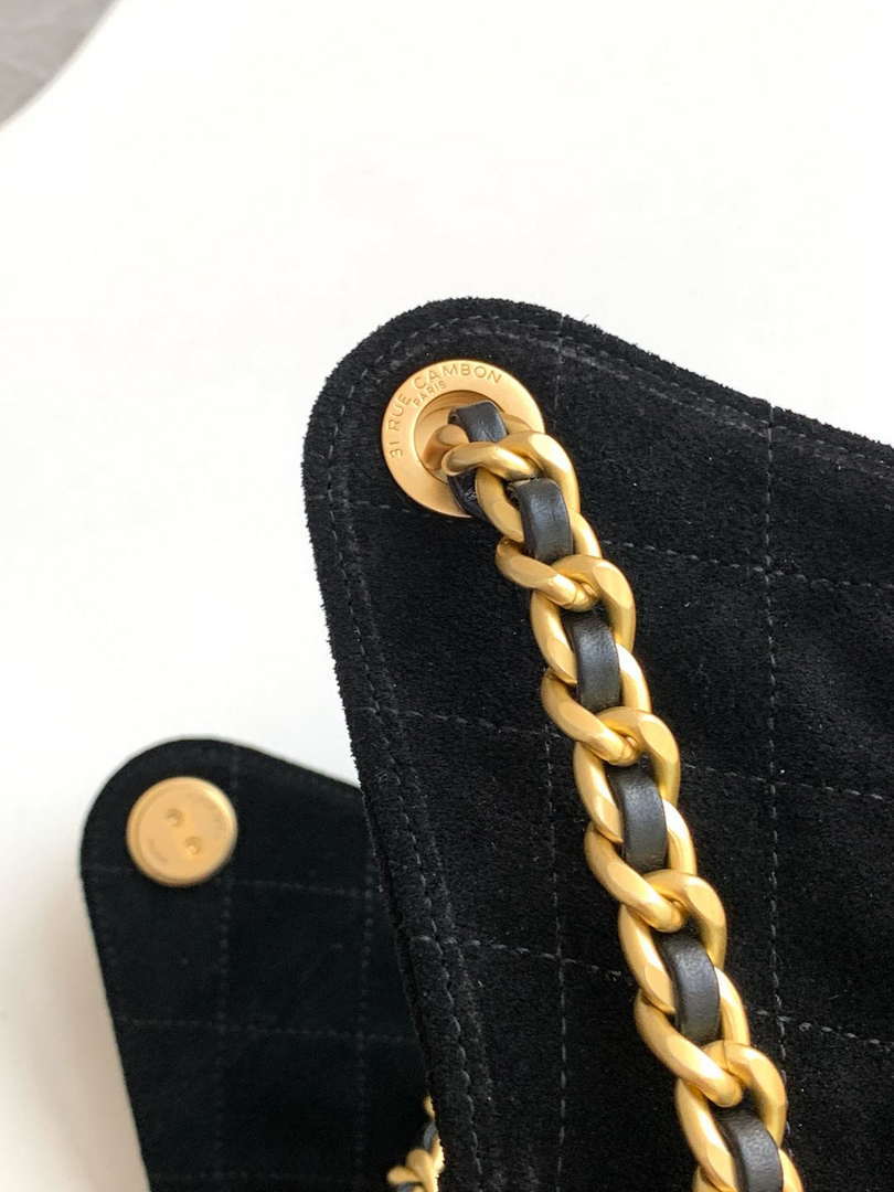 Chanel AS5311 Large Hobo Suede & Gold-Tone Metal Black - Default Title - View 7