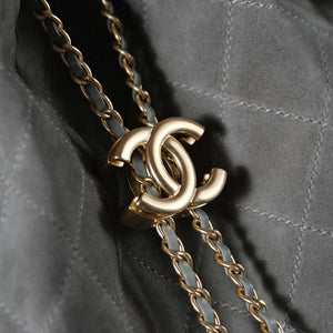 Chanel AS5311 Large Hobo Suede & Gold-Tone Metal Elephant Gray - Default Title - View 6