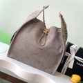 Chanel AS5311 Large Hobo Suede & Gold-Tone Metal Brown - Default Title - View 1