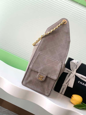 Chanel AS5311 Large Hobo Suede & Gold-Tone Metal Brown - Default Title - View 2