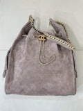 Chanel AS5311 Large Hobo Suede & Gold-Tone Metal Ligth Gray