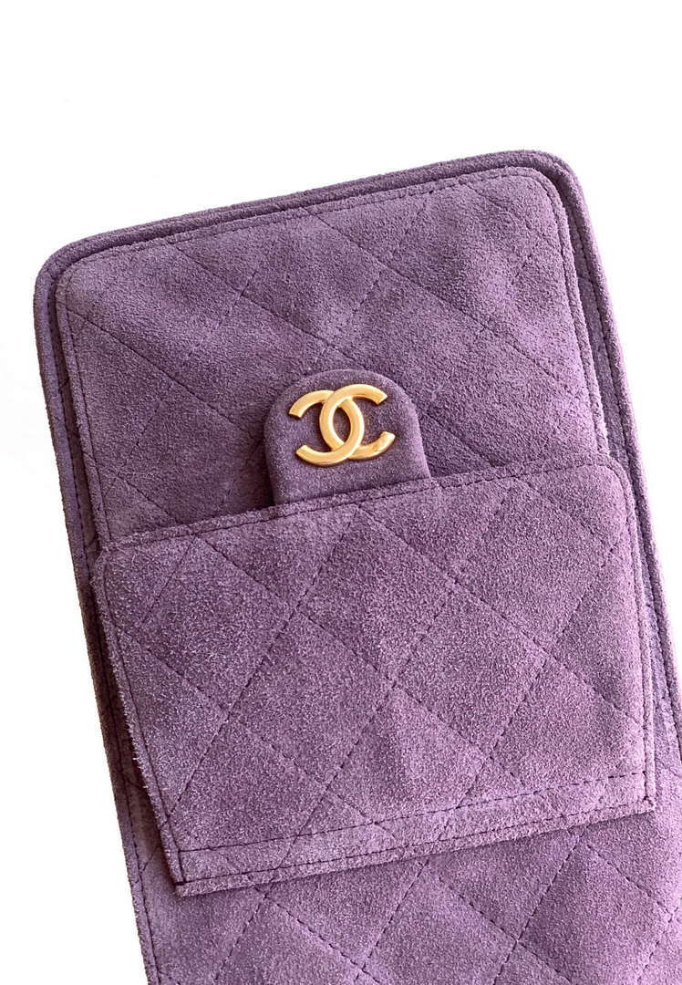 Chanel AS5311 Large Hobo Suede & Gold-Tone Metal Purple