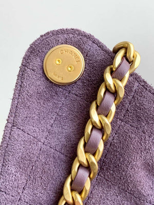 Chanel AS5311 Large Hobo Suede & Gold-Tone Metal Purple - Default Title - View 7