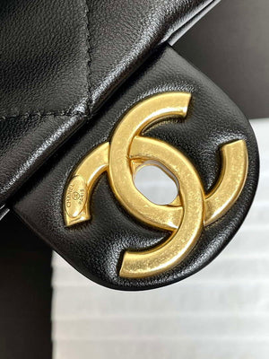 Chanel AS5315 Shopping Bag Shiny Lambskin & Gold-Tone Metal Black - Default Title - View 5