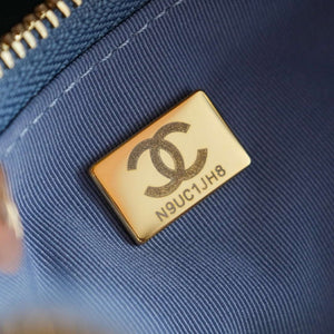 Chanel AS5339 Small Hobo Shiny Denim & Gold-Tone Metal Light blue - Default Title - View 7