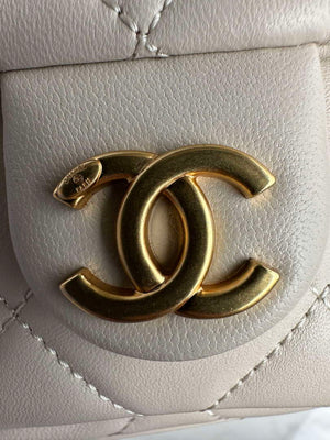 Chanel AS5339 Small Hobo Shiny Lambskin & Gold-Tone Metal Apricot - Default Title - View 5