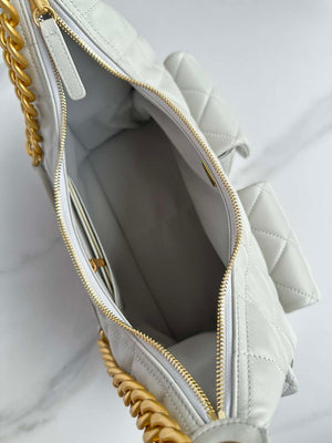 Chanel AS5339 Small Hobo Shiny Lambskin & Gold-Tone Metal Light Green - Default Title - View 7