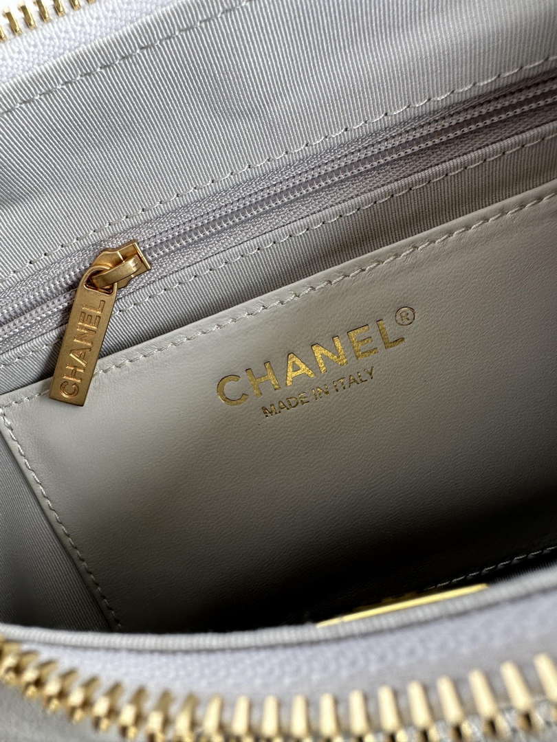 Chanel AS5339 Small Hobo Shiny Lambskin & Gold-Tone Metal Light Green