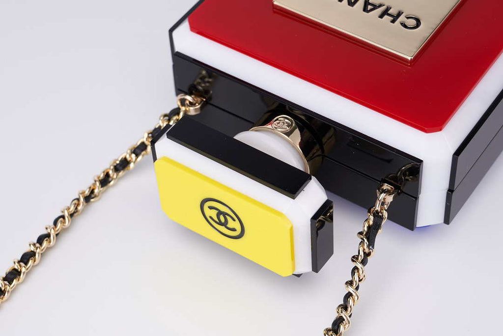 Chanel AS5341 Evening Bag Plexi Enamel & Gold-Tone Metal Multicolor