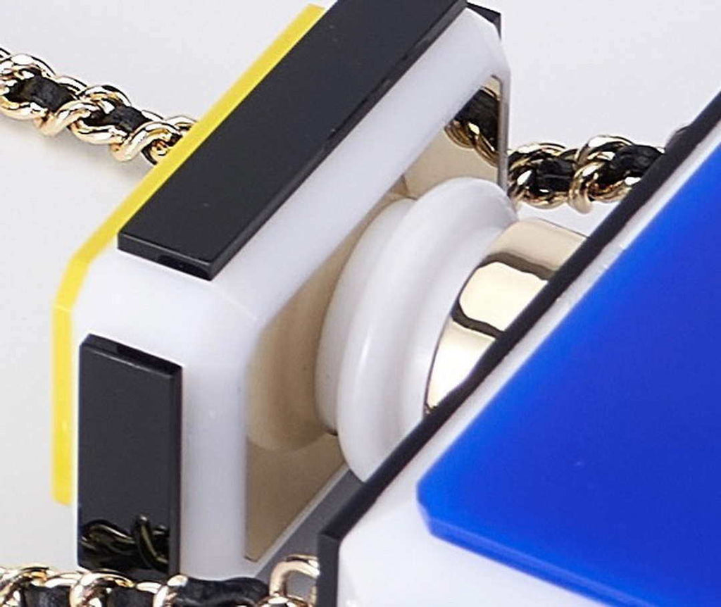 Chanel AS5341 Evening Bag Plexi Enamel & Gold-Tone Metal Multicolor