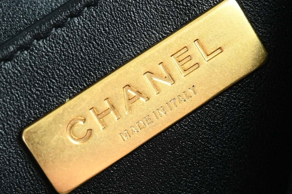 Chanel 25SS AS5354 Mini Flap Bag with Top Handle Lambskin Black