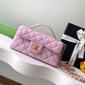 Chanel 25SS AS5354 Mini Flap Bag with Top Handle Lambskin Pink - Default Title - View 1