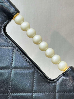 Chanel AS5390 25P Limited Edition Pearl Handle Flap Bag Black Lambskin - Default Title - View 6
