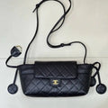 Chanel AS5406 Calfskin Gold-Tone Metal Black