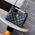 Chanel AS5413 25P Limited Edition Pearl Small Tote  Bag Black Lambskin - Default Title - View 1