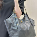 Chanel AS5463 25SS Maxi Shopping Bag  Calfskin & Gold-Tone Metal  Black - Default Title - View 1