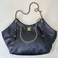 Chanel AS5466 25SS Large Shopping Bag  Calfskin & Gold-Tone Metal  Black - Default Title - View 1