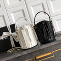 Chanel AS5486 Mini Bucket Bag Lambskin & Gold-Tone Metal White