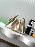 Chanel AS5631 Mini Hobo Calfskin & Gold-Tone Metal Gold