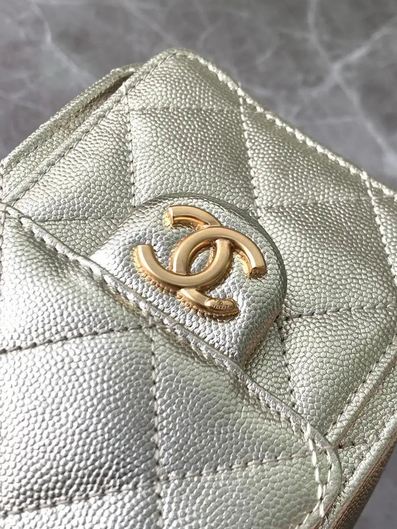 Chanel AS5631 Mini Hobo Calfskin & Gold-Tone Metal Gold