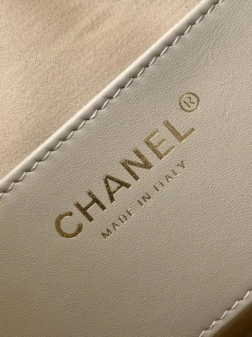 Chanel AS5631 Mini Hobo Calfskin & Gold-Tone Metal Gold