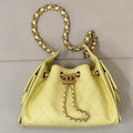Chanel AS5631 Mini Hobo Calfskin & Gold-Tone Metal Yellow