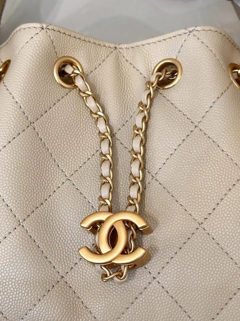 Chanel AS5631 Mini Hobo Calfskin & Gold-Tone Metal Apricot