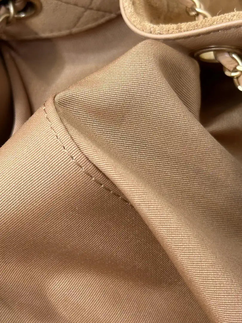 Chanel AS5631 Mini Hobo Suede & Gold-Tone Metal Apricot