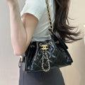 Chanel AS5631 Mini Hobo Lambskin & Gold-Tone Metal Black