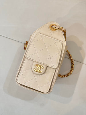 Chanel AS5631 Mini Hobo Calfskin & Gold-Tone Metal Beige - Default Title - View 5