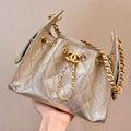Chanel AS5631 Mini Hobo Calfskin & Gold-Tone Metal Copper Gold