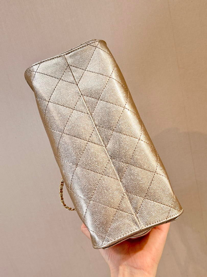 Chanel AS5631 Mini Hobo Calfskin & Gold-Tone Metal Copper Gold