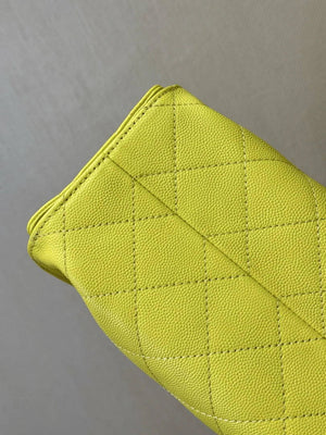 Chanel AS5631 Mini Hobo Calfskin & Gold-Tone Metal Lemon Yellow - Default Title - View 9