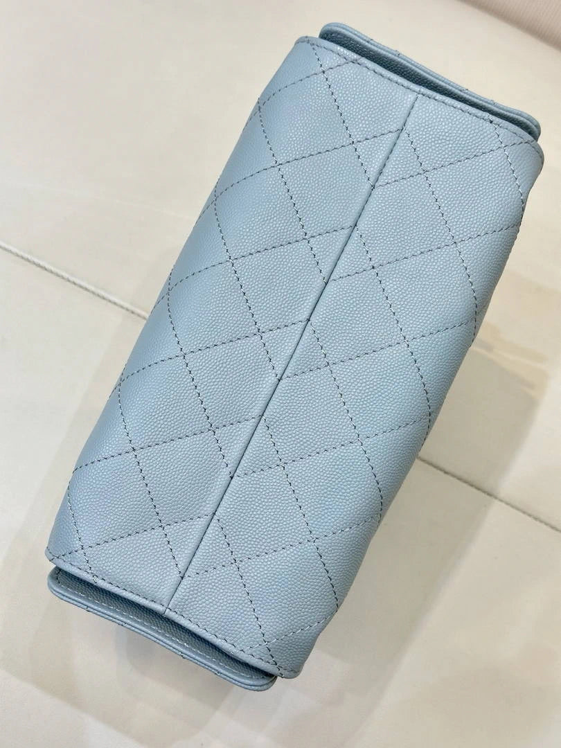Chanel AS5631 Mini Hobo Calfskin & Gold-Tone Metal Sky Blue - Default Title - View 8