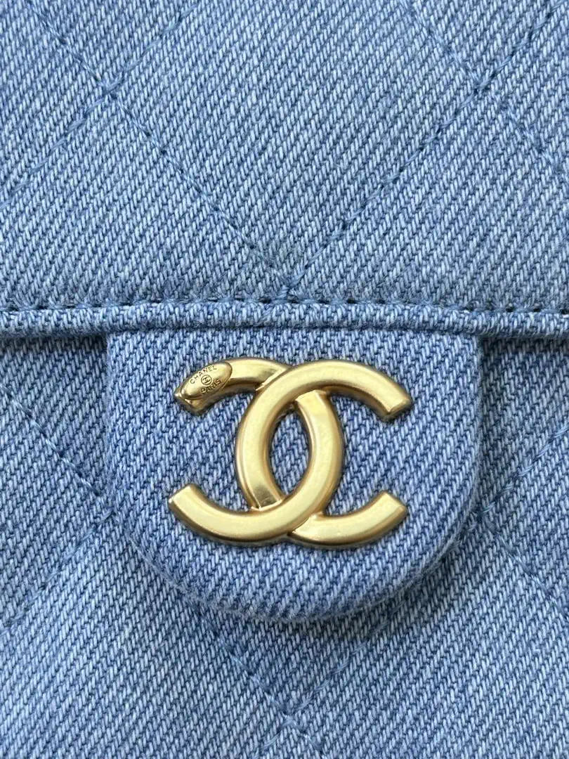 Chanel AS5631 Mini Hobo Denim Blue & Gold-Tone Metal