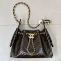 Chanel AS5631 Mini Hobo Lambskin &  Gold-Tone Dark Green