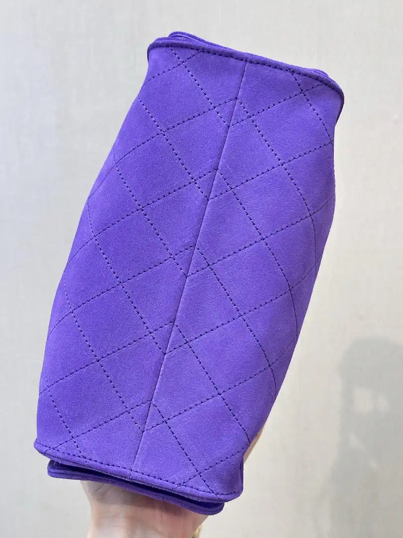 Chanel AS5631 Mini Hobo Suede & Gold-Tone Metal Purple