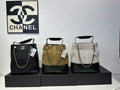 Chanel AS5636 Shopping Bag Suede Calfskin Shiny Lambskin Black & Brown